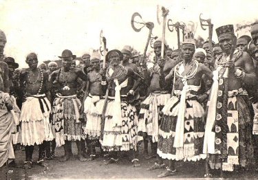 This c 1900 photo of a group of Witch Doctors at a celebration in Aborney (now Benin) was taken by the noted French photographer/postcard publisher Edmond Fortier. (Photo not available for sale.)